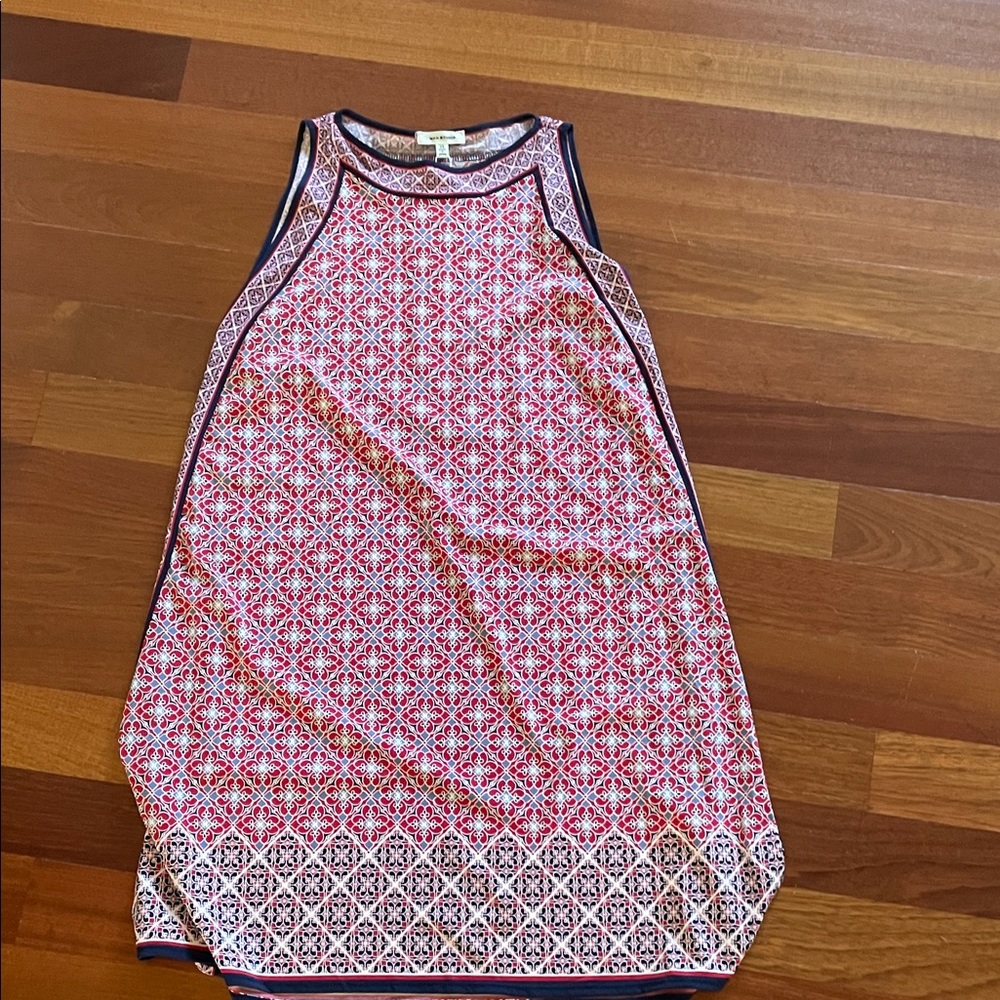 Max Studio Red, Blue and White Geometric XS Dress